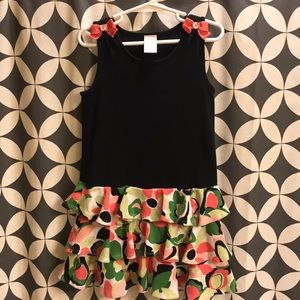 Gymboree size 5 black ruffle dress